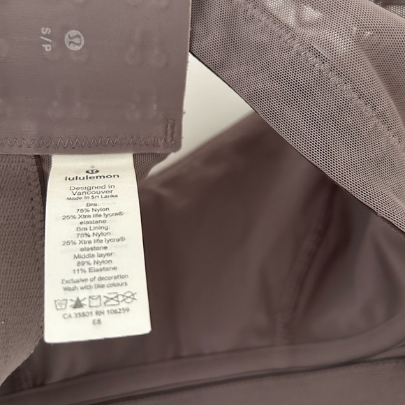 Lululemon Bra GUC Mauve Pink Size S - Picture 5 of 7